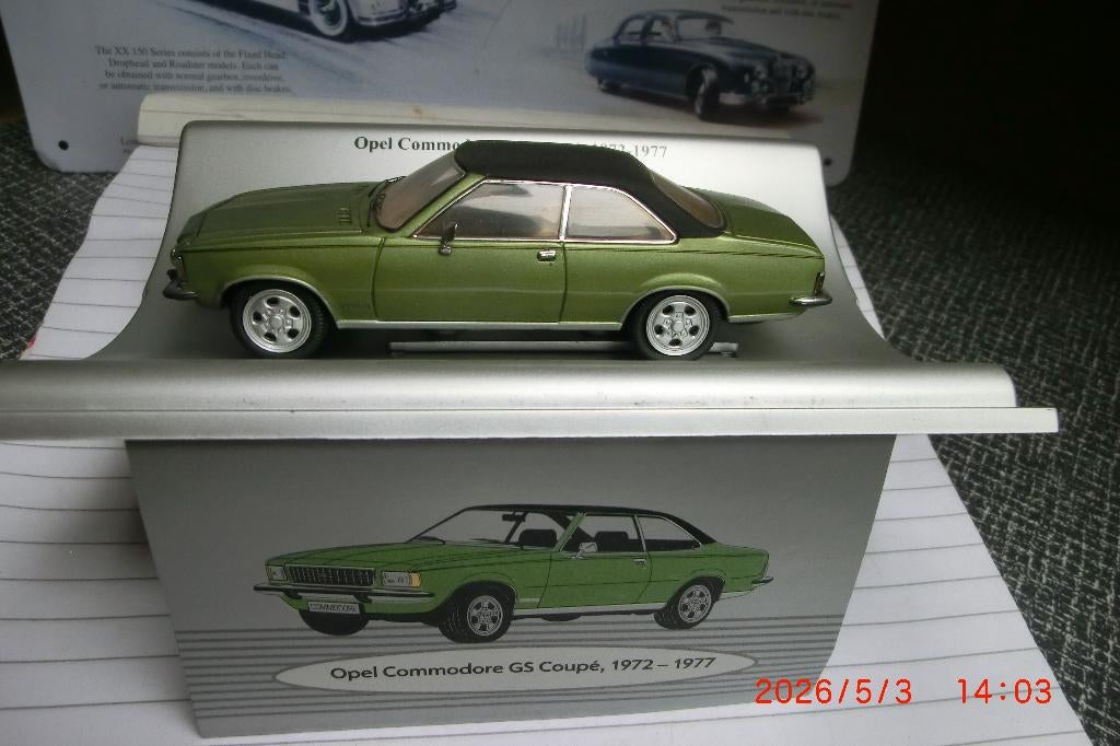 Opel Car Collection Opel Commodore coupe 1:43, Ophalen of Verzenden, Zo goed als nieuw, Auto, Overige merken