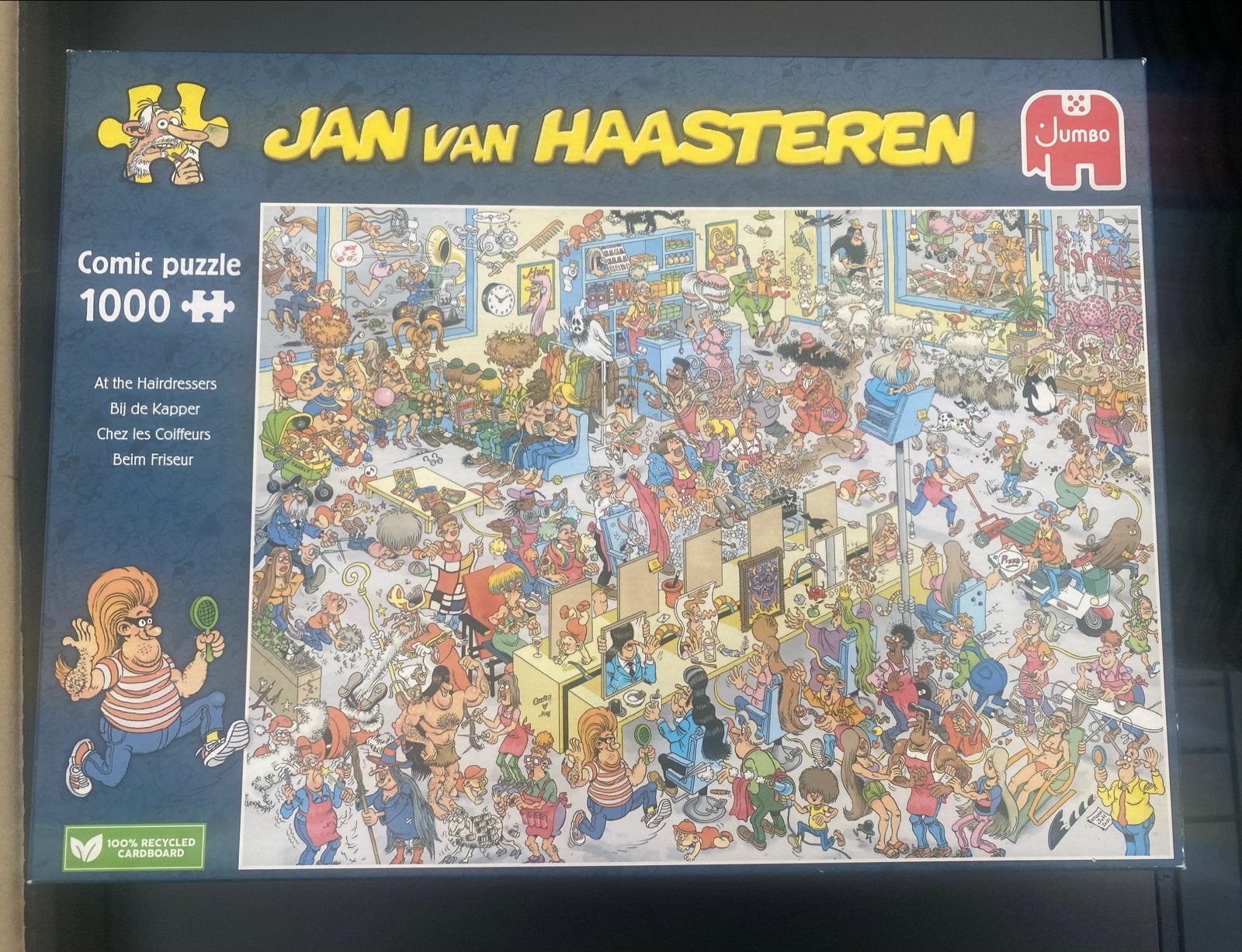 Jan van Haasteren puzzel 1000 stukjes - Bij de kapper, Ophalen, 500 t/m 1500 stukjes, Gebruikt, Legpuzzel