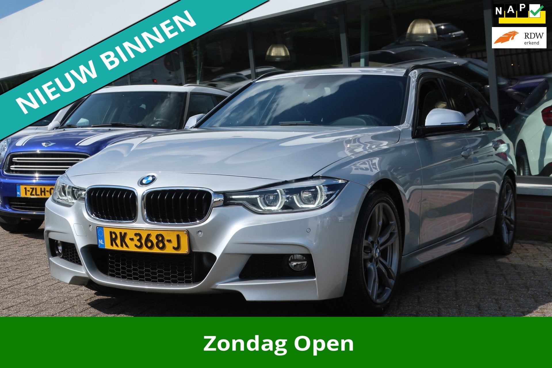 BMW 3-serie Touring 318i Corp Lease Hig Exe. M-Sport LED_LED, Auto's, BMW, Automaat, Gebruikt, Automatische klimaatregeling, 1465 kg