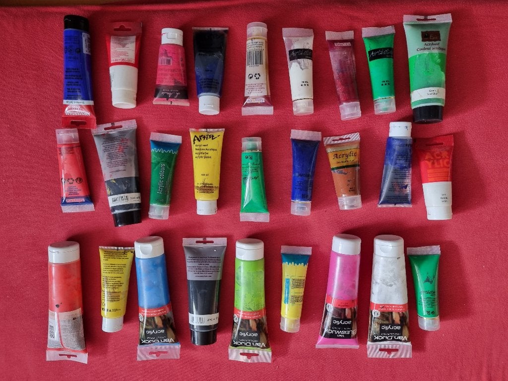 partij acrylverf, Ophalen of Verzenden, Ezel