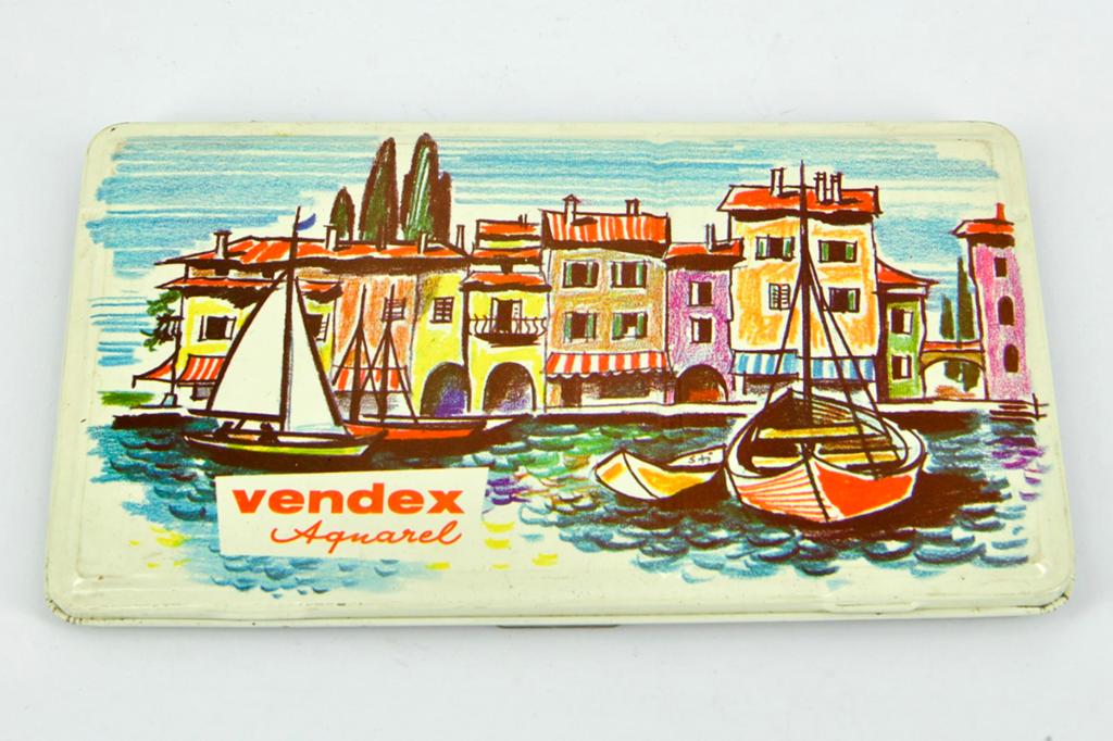 VINTAGE POTLODEN BLIK VENDEX ,GERESERVEERD, Ophalen of Verzenden, Gebruikt, Overige