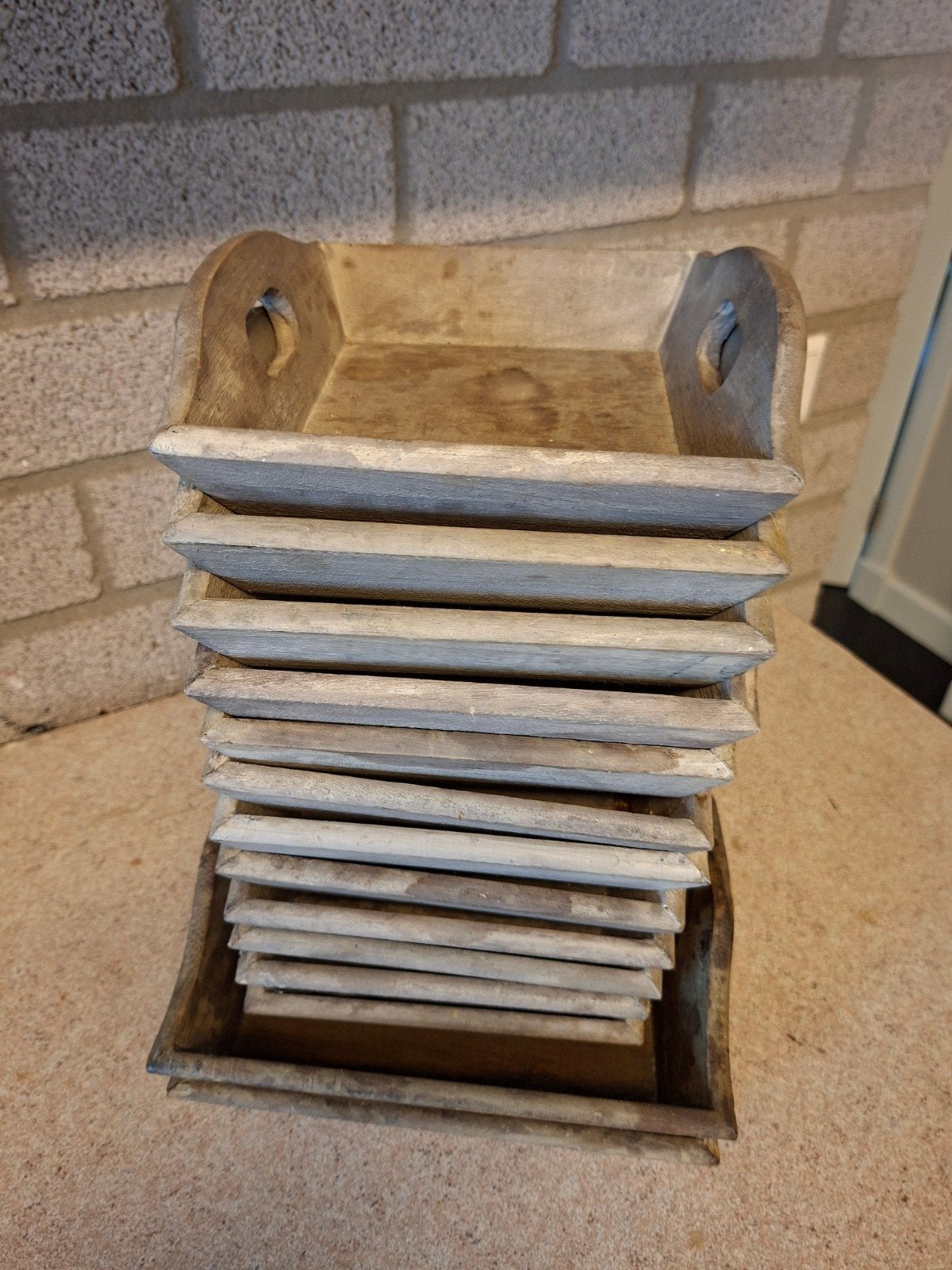 14 Houten bakjes/(bordjes) voor BBQ, Hout, Ophalen of Verzenden, Bruin, Overige typen