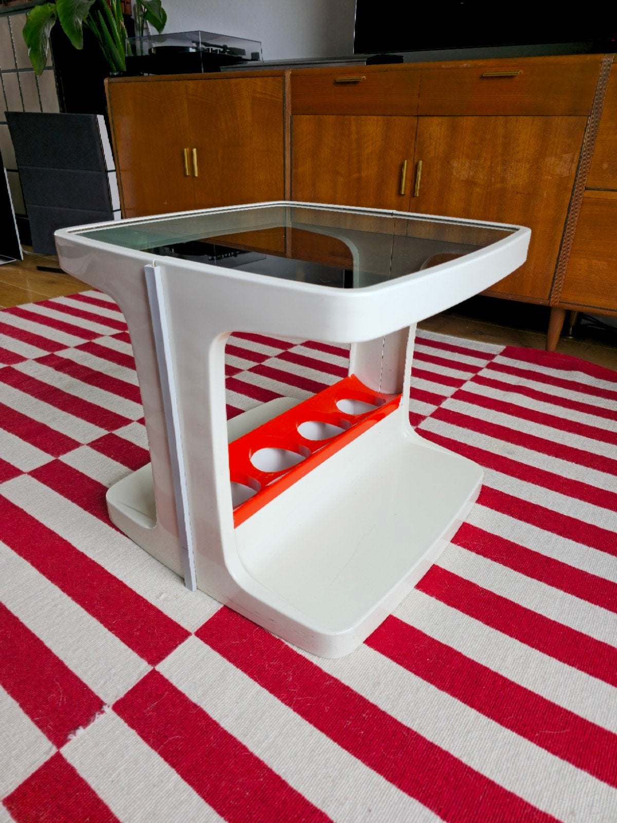 Vintage "Space Age" barwagen van Marc Held voor Prisunic, Ophalen, Minder dan 50 cm, Gebruikt, Vintage, Jaren '70, Retro, Modern