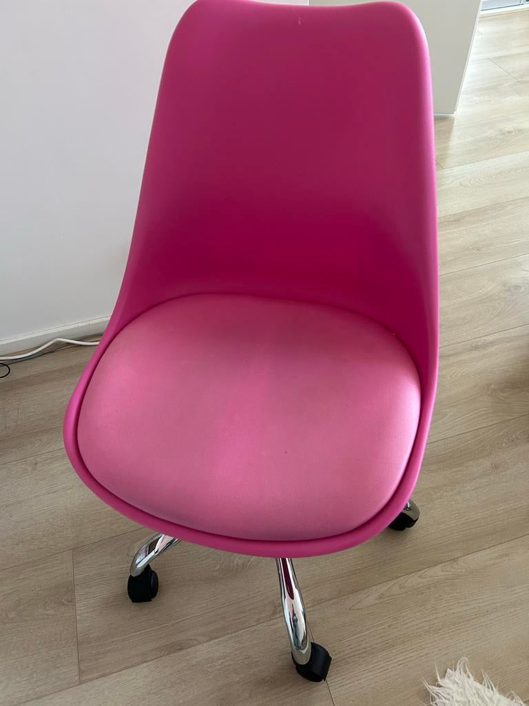 Roze Bureaustoel - Comfortabel en Stijlvol, Ophalen of Verzenden, Gebruikt, Roze, Bureaustoel