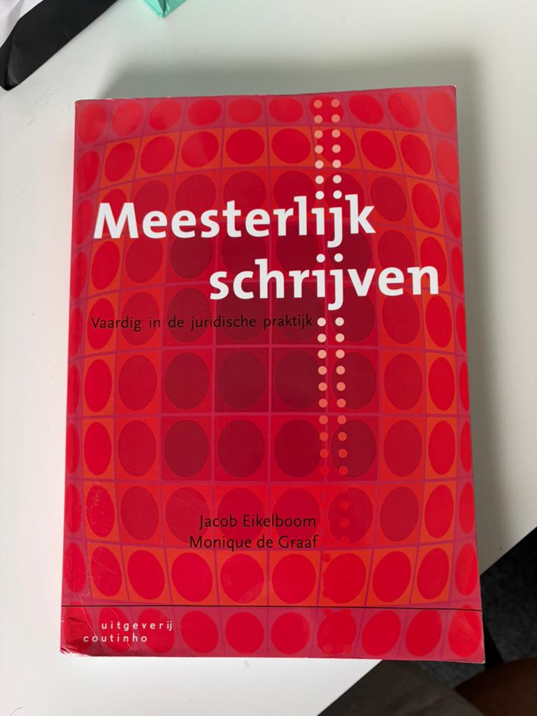 Meesterlijk schrijven (juridisch), Boeken, Ophalen, Alpha, Zo goed als nieuw, HBO