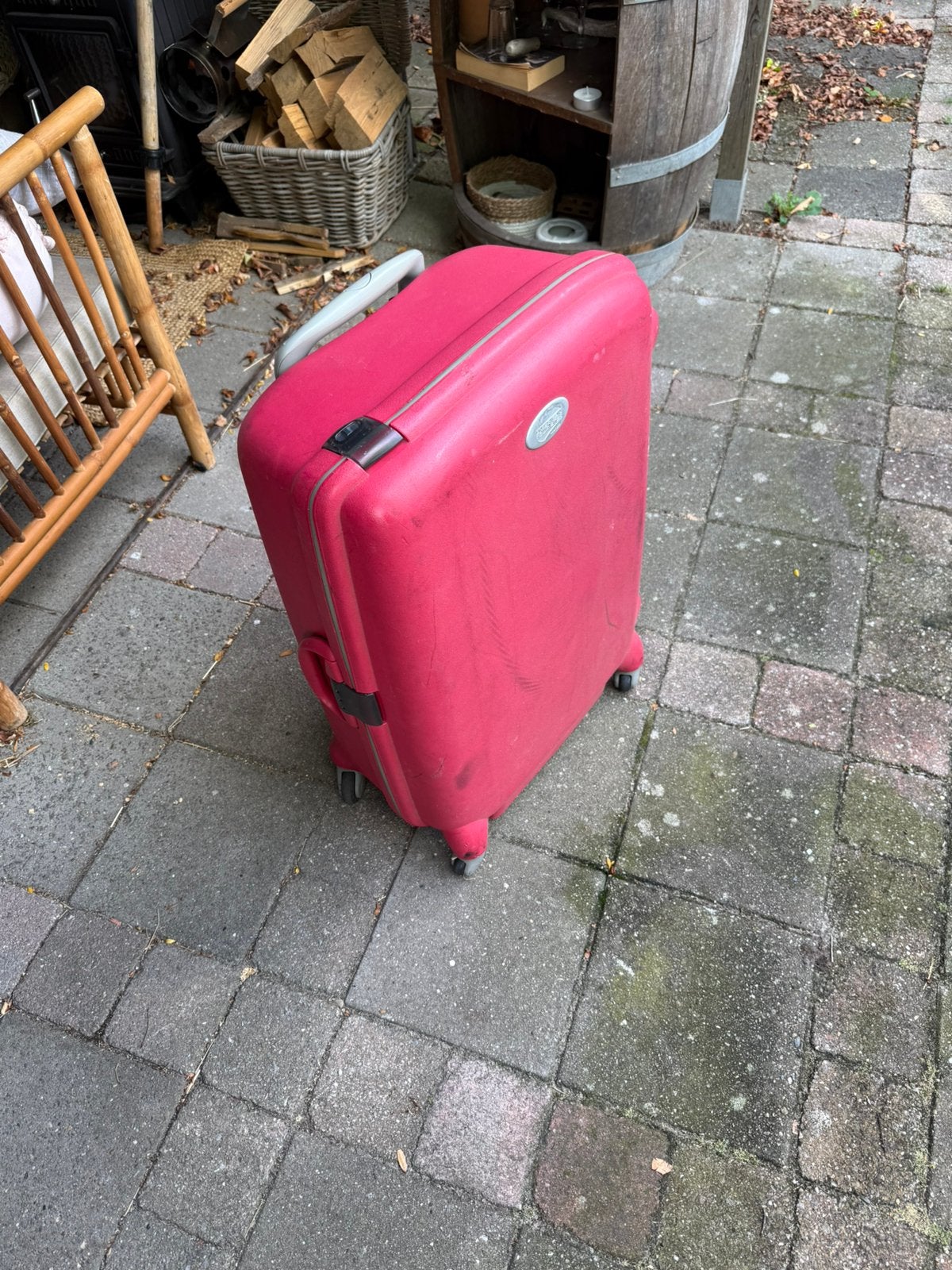 Koffer 90L hard case american tourister, Ophalen, Gebruikt, Hard kunststof, 45 tot 55 cm