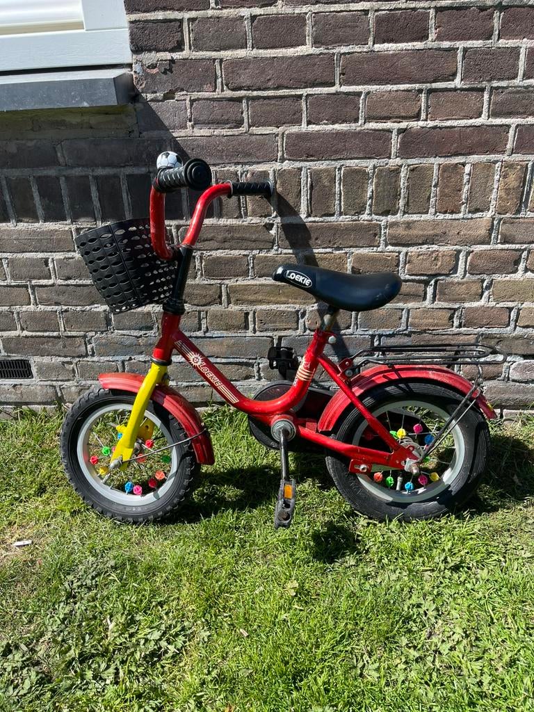 Loekie kinderfiets 12 inch, Ophalen, Gebruikt, Terugtraprem, Minder dan 16 inch