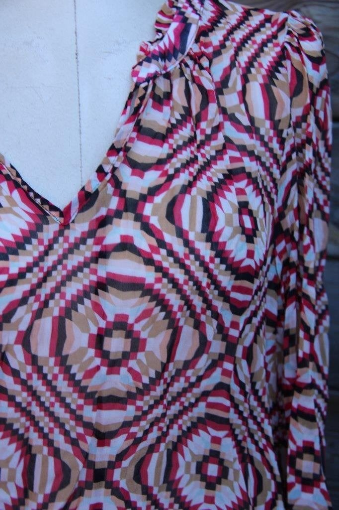 Tuniek rood/ camel Andcowoman mt Xl transp Vaste prijs, Maat 46/48 (XL) of groter, Ophalen of Verzenden, Rood, Zo goed als nieuw