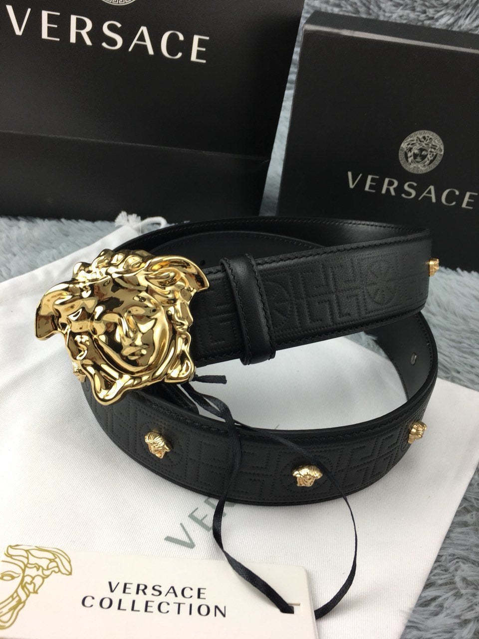 Versace riem, Verzenden, Nieuw, Zwart, 80 tot 90 cm
