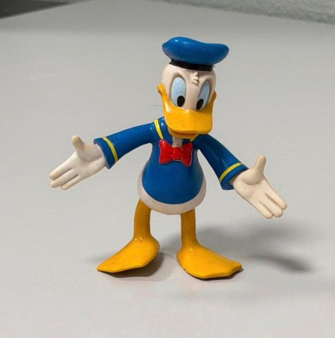 Origineel Vintage Disney Donald Duck Rubber Figuurtje – 12cm, Verzamelen, Disney, Beeldje of Figuurtje, Ophalen of Verzenden, Zo goed als nieuw