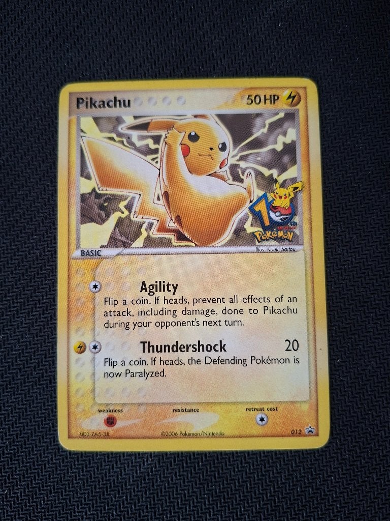 Pikachu promo #012 (10th anniversary), Ophalen of Verzenden, Gebruikt, Losse kaart