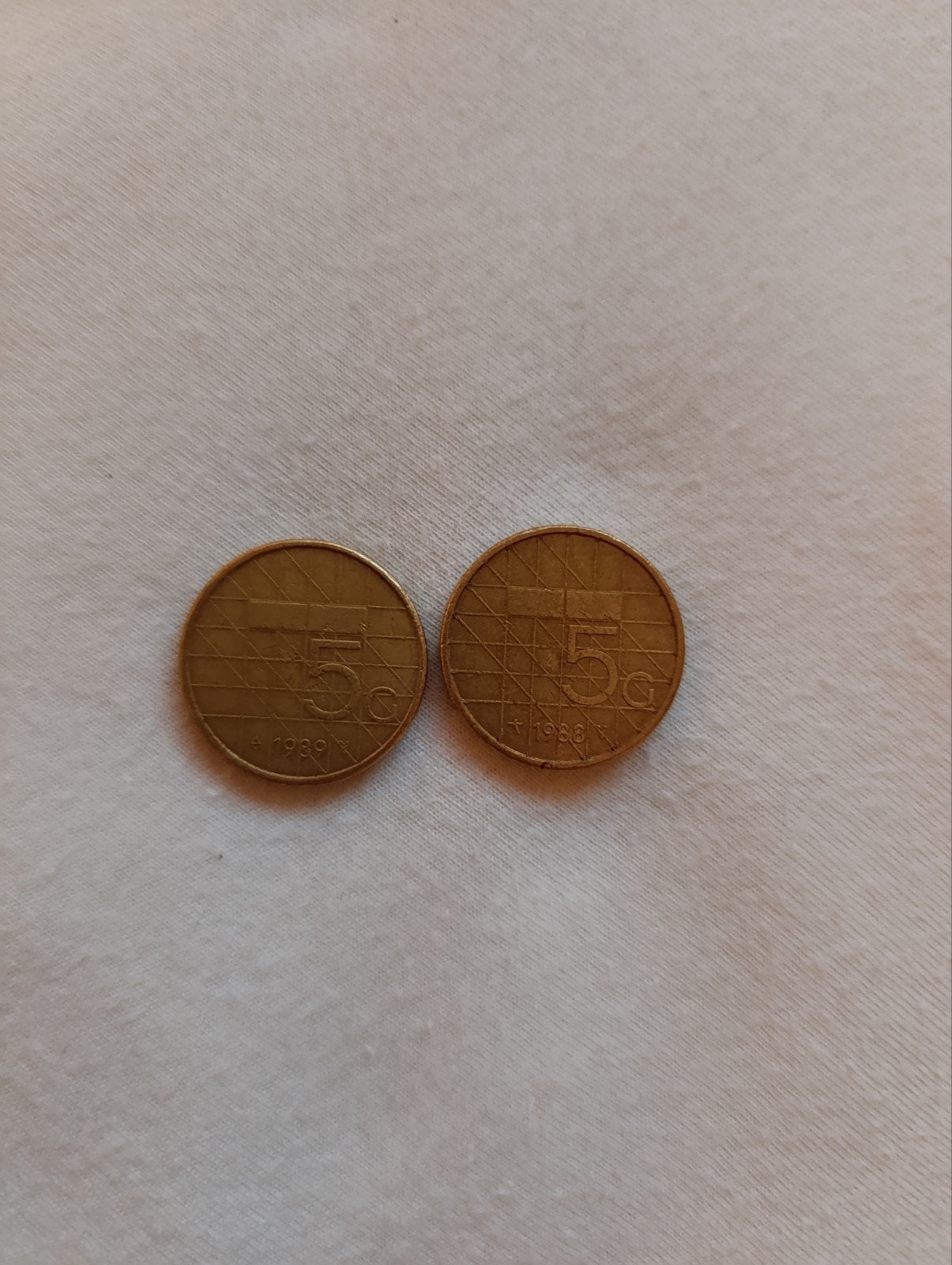 2x 5 Gulden munten - 1988 & 1989, Ophalen of Verzenden, Koningin Beatrix, 5 gulden, Setje