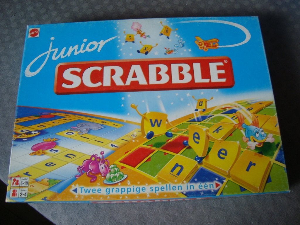 Junior scrabble, Hobby en Vrije tijd, Ophalen of Verzenden, Zo goed als nieuw