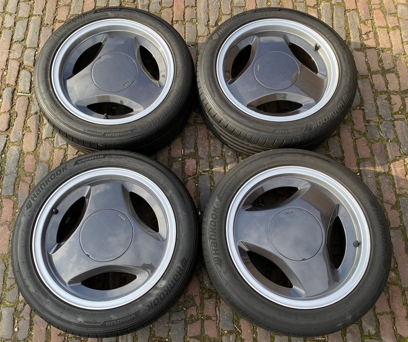 16” Saab 900 Classic 9000 Aero velgen + 195/50 R16 Hankook, Auto-onderdelen, 16 inch, Banden en Velgen, Ophalen of Verzenden, 195 mm