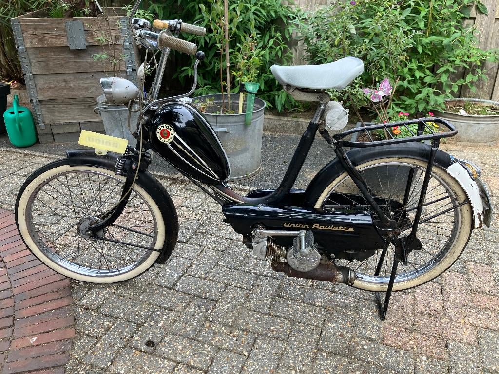 oldtimer brommer union roulette 1961, Fietsen en Brommers, Brommers | Oldtimers, Overige merken, Maximaal 25 km/u, Ophalen