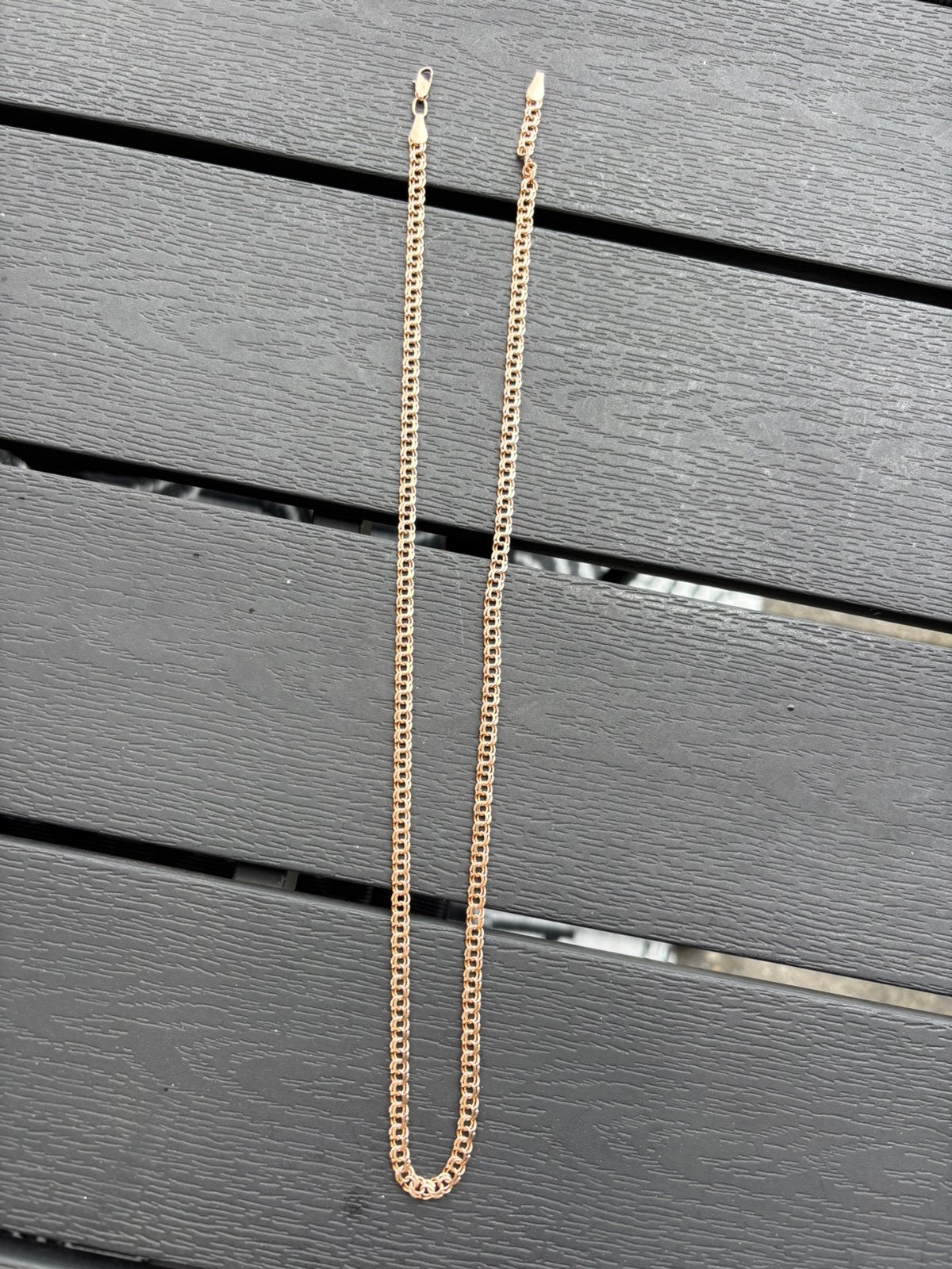 Rosegoud massief 14k ketting 64cm 20gram, Sieraden, Tassen en Uiterlijk, Kettingen, Ophalen, Zo goed als nieuw, Goud