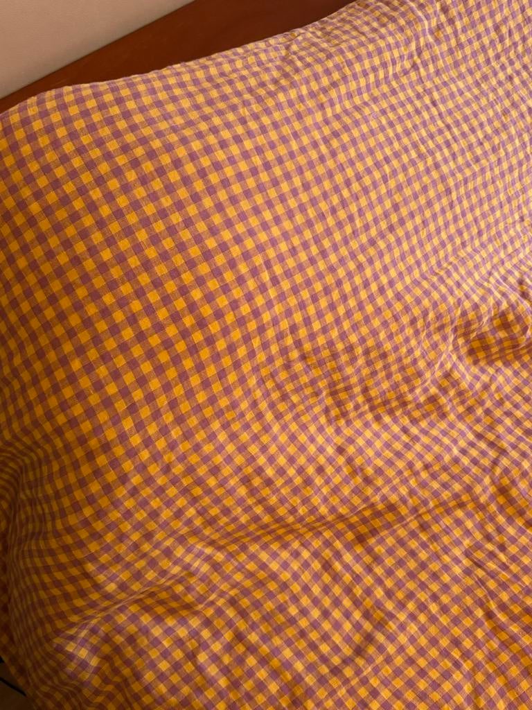 Linnen beddengoed 220x240 - Geruit, Overige kleuren, Dekbedovertrek, Ophalen of Verzenden, Nieuw