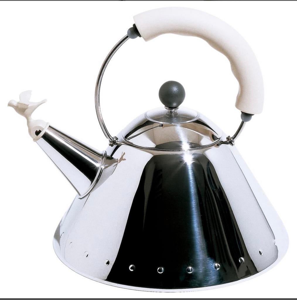 Gebruikt! “Alessi” fluitketel/waterkoker ‘Bird’, €39,99, Ophalen of Verzenden, Zo goed als nieuw, Rvs