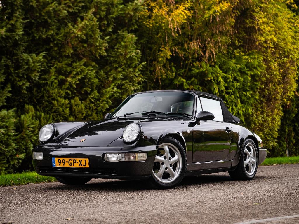 Porsche 911 3.6 Carrera 2 Cabriolet Handgeschakeld 1991, Auto's, Porsche, Achterwielaandrijving, Zwart, Cabriolet, Zwart