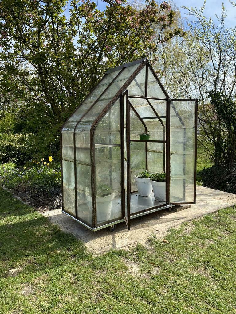 Greenhouse Kas 140 x 75 x 175 cm glaskas de enige echte!, Tuin en Terras, Staal, Gebruikt, Kweekkas, Ophalen of Verzenden
