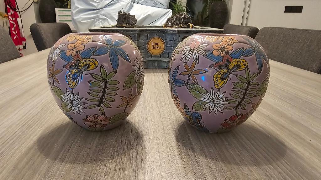Leuke Set Paarse Vazen/Potten! NIEUW! Van 26 voor 10!, Overige kleuren, Nieuw, Ophalen of Verzenden, Glas