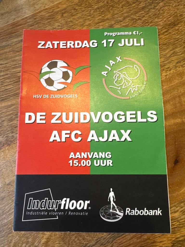 Programma Zuidvogels - Ajax, 17 Juli, Verzamelen, Ophalen of Verzenden, Zo goed als nieuw, Ajax, Boek of Tijdschrift