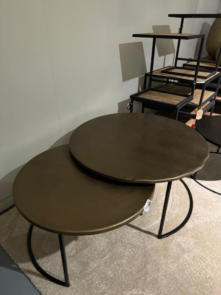 Salontafel Set van 2 l Whoon l Purewood l van €539 voor €200, Ophalen, 50 tot 100 cm, Rond, 50 tot 100 cm