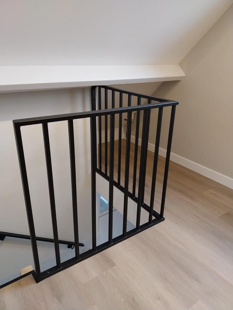 Stalen balustrade op maat gemaakt poedercoat glasbalustrade, 7397nv, Nieuw, W.riphagen, Ophalen of Verzenden