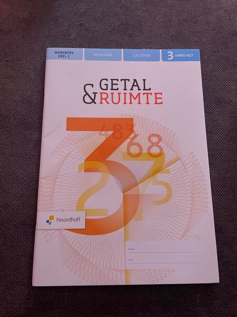Getal & Ruimte Wiskunde 3 VMBO KGT - Werkboek deel 2, Ophalen of Verzenden, Zo goed als nieuw, VMBO, Wiskunde A