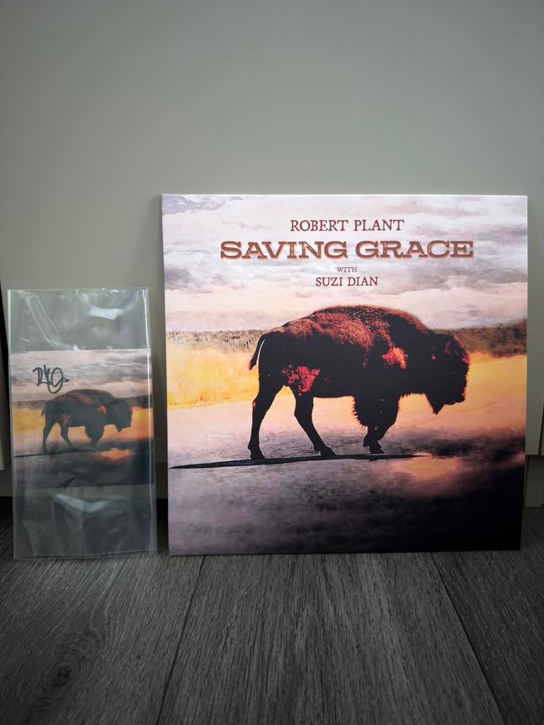Robert Plant - Saving Grace LP met ✍🏼 gesigneerde art card, Cd's en Dvd's, Ophalen, Zo goed als nieuw, 12 inch