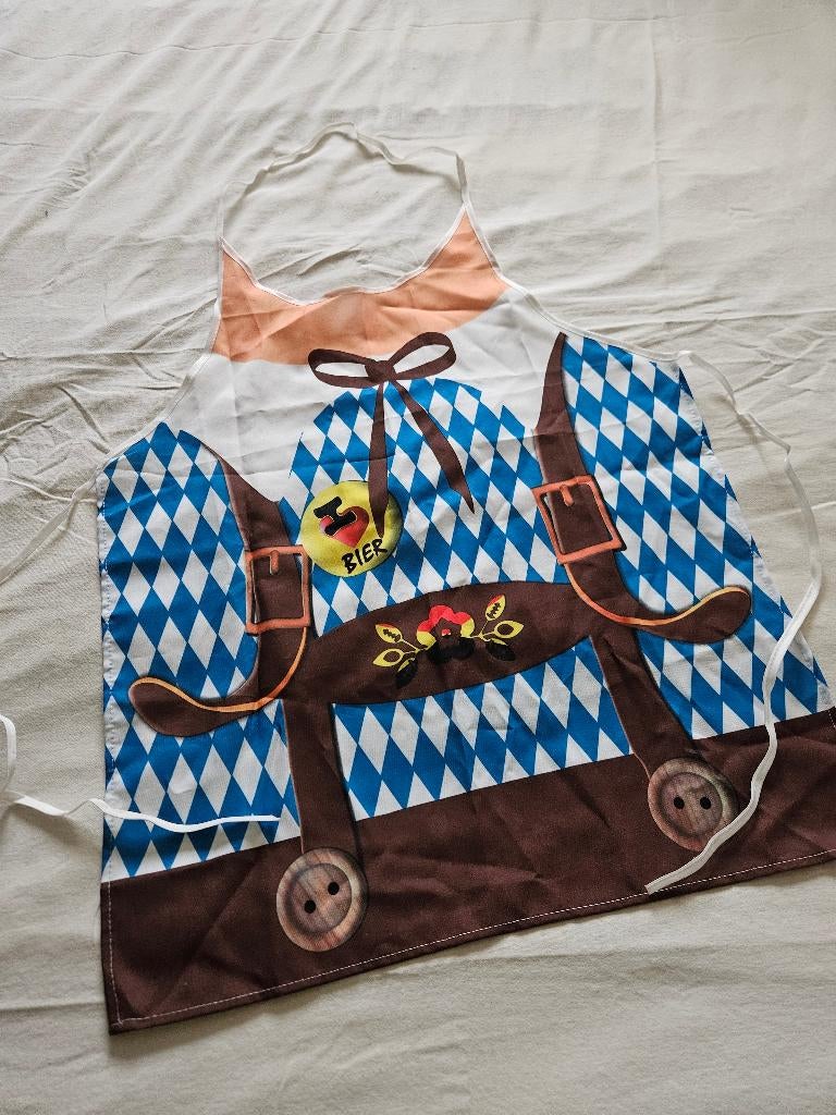 Carnaval bier schort, Carnaval, Overige maten, Ophalen of Verzenden, Zo goed als nieuw