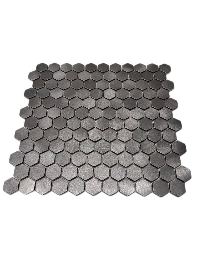 mozaiek reflections hexagon gun metal 23mm voorraad, Verzenden, Nieuw, 20 tot 40 cm, 10 m² of meer