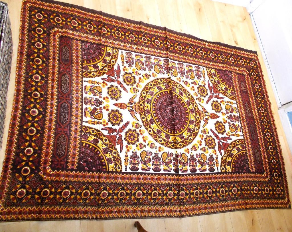 Mooi batik katoenen soepel tafelkleed, Ophalen of Verzenden, Zo goed als nieuw, Rechthoek, Binnen