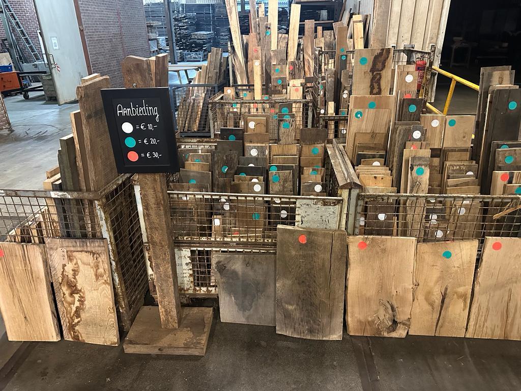 Exclusive discounts: losse oude eiken planken in alle maten, Ophalen, Gebruikt, Minder dan 25 mm, Eiken