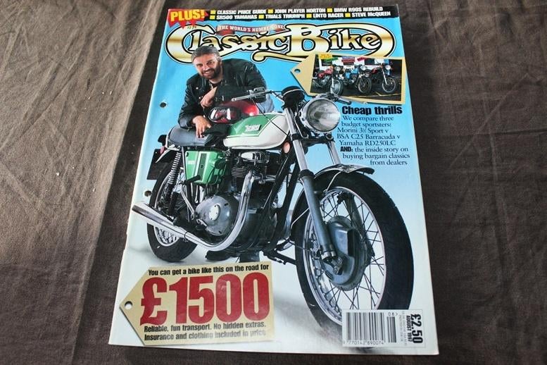 Classic Bike aug 1997 Yamaha SR500 Morini BSA C25 Yam RD250, Ophalen of Verzenden, Gelezen