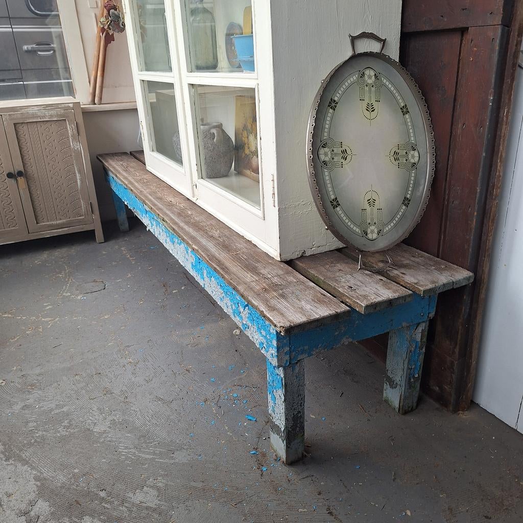Franse sleetse brocante bank, Ophalen