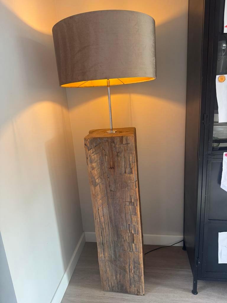 Loods5 Meerpaal lamp + kap 152cm hoog, Ophalen, Zo goed als nieuw, Stof, 150 tot 200 cm