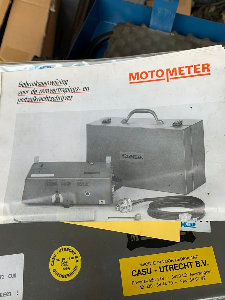 Motometer remmentest vertragingsmeter, Ophalen