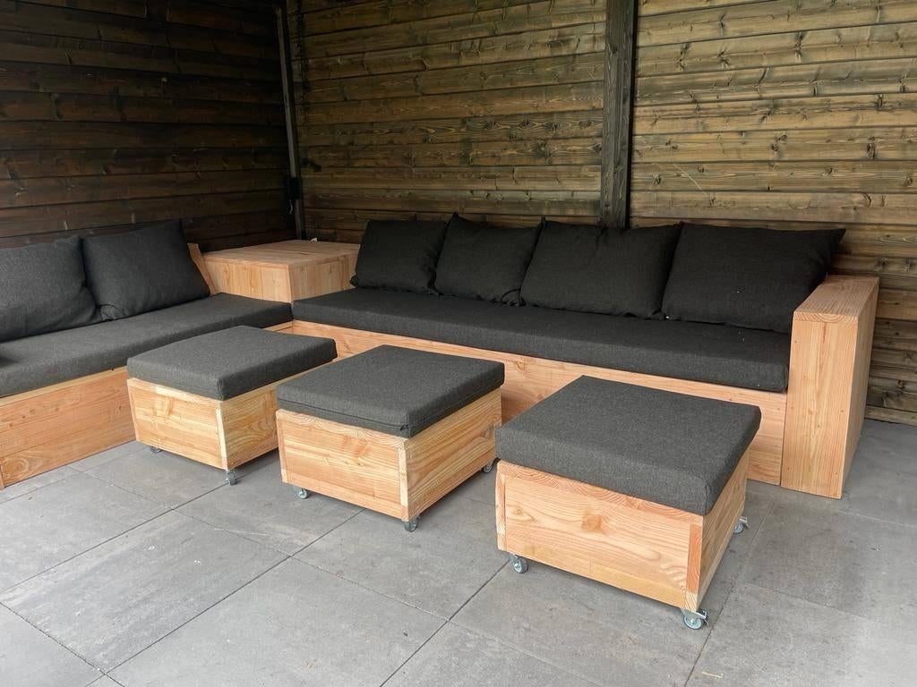 Douglashout Hoekbank Loungeset van Douglas Tuinset behandeld, Tuin en Terras, Tuinsets en Loungesets, Verzenden, Nieuw, 8 zitplaatsen