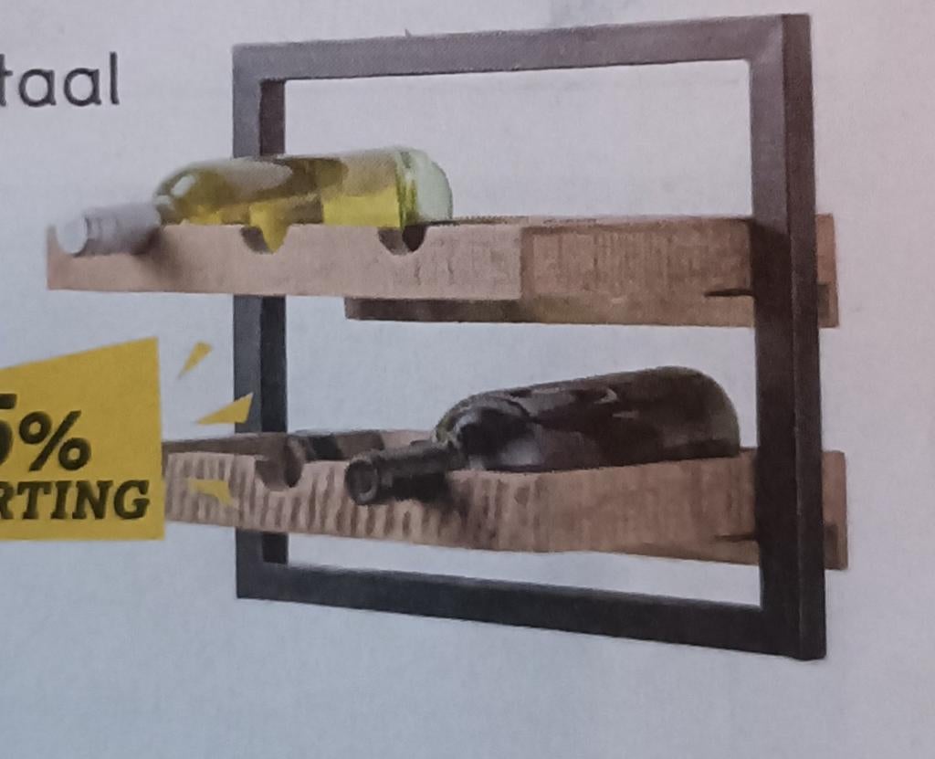 Houten wijnrek voor 6 flessen - Nieuw, Huis en Inrichting, Woonaccessoires | Wijnrekken, Nieuw, Ophalen of Verzenden, Hout, 5 tot 15 flessen