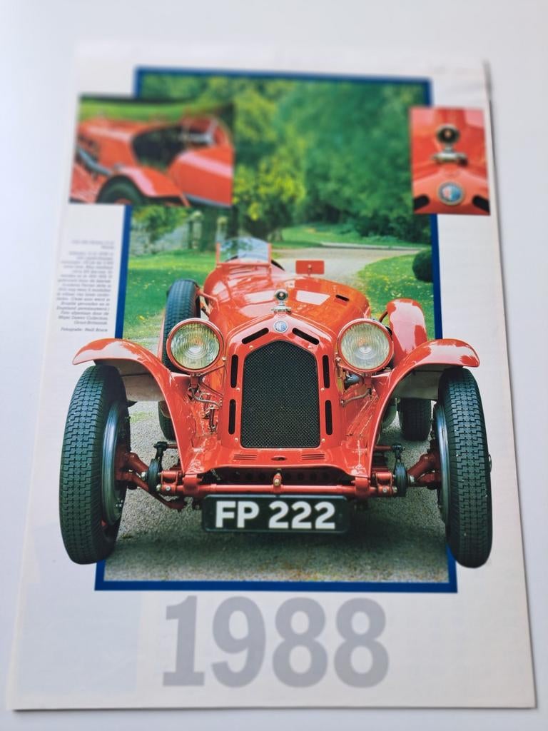 Oldtimer kalender van 1988., Ophalen of Verzenden, Overige merken