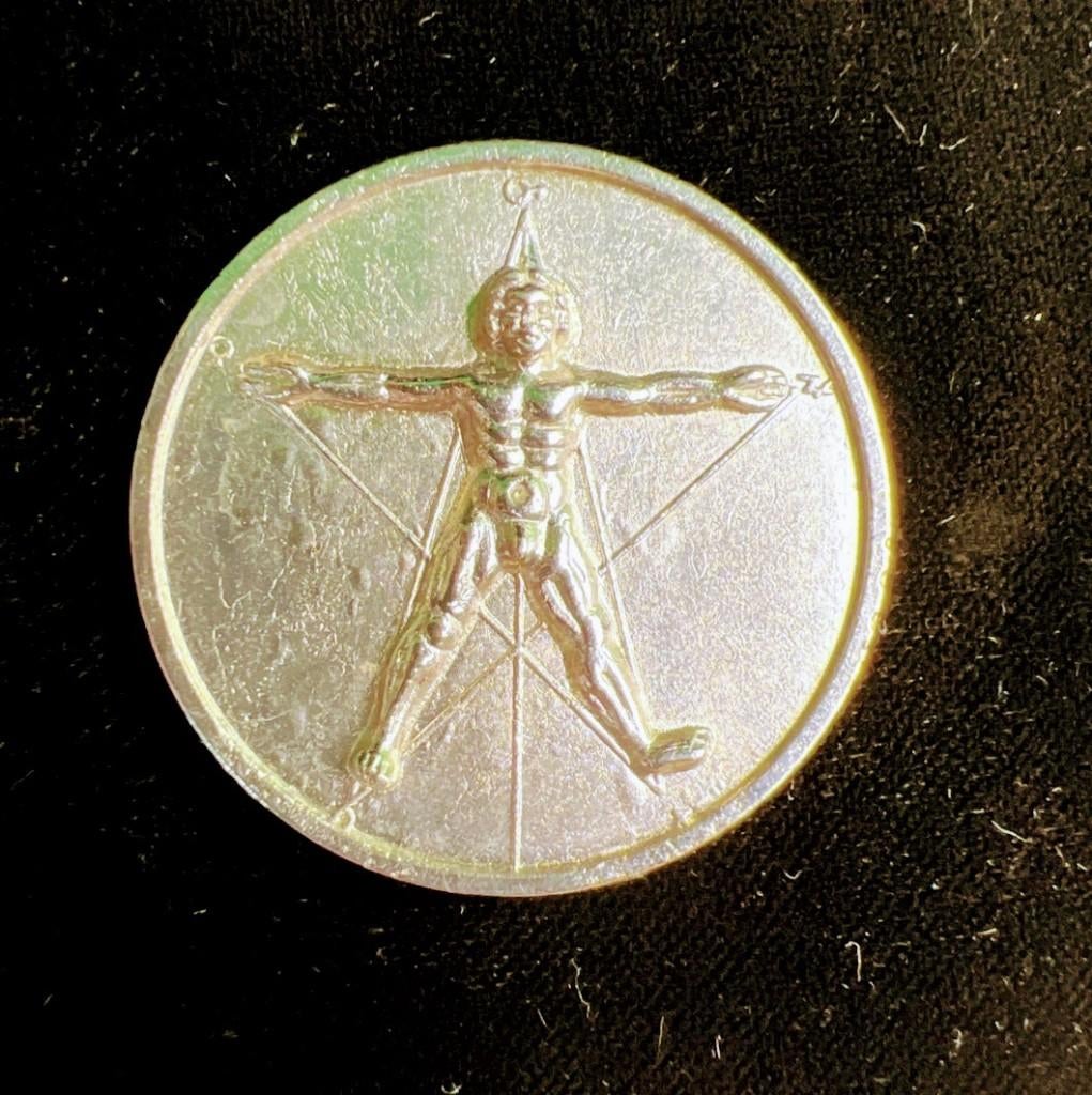 Vrijmetselaar Gezel munt  Davinci Vitrivius Man munt, Verzenden