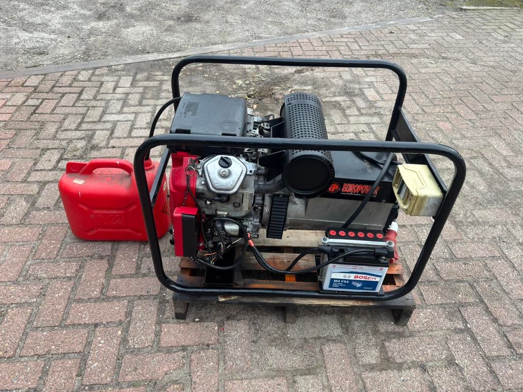 10 KVA aggregaat 230/400 Volt Honda benzine generator, Ophalen, Gebruikt, Elektrisch startend, Benzine