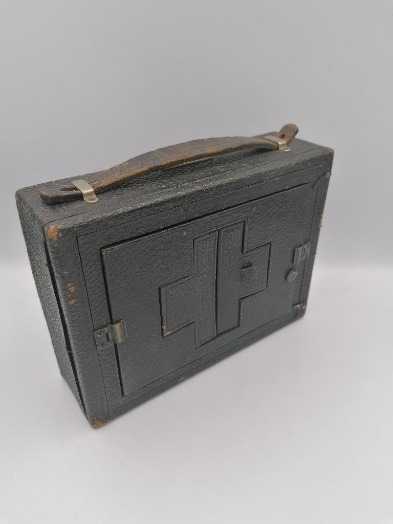 Antique folding camera Ernemann AG Dresden HEAG II, Ophalen of Verzenden, Gebruikt, Compact, Overige Merken