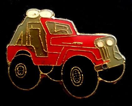 Jeep pin-rood epoxy, Ophalen of Verzenden, Nieuw, Transport, Speldje of Pin