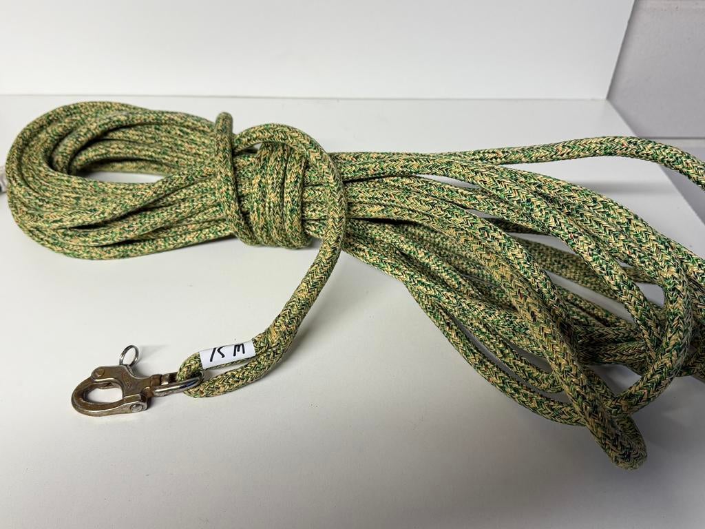 15 meter Dyneema lijn 14 mm met Ronstan sluiting, Ophalen of Verzenden, Gebruikt, Lijn of Blok