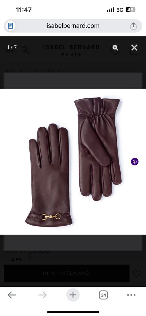 Isabel bernard handschoenen maat 8, Ophalen of Verzenden, Nieuw, Handschoenen