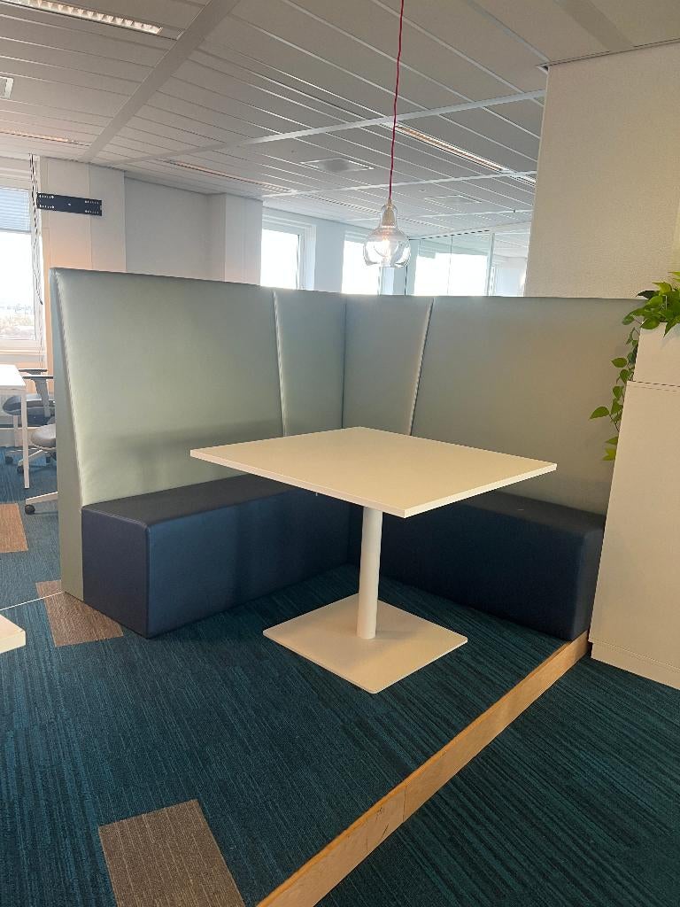 SET Leren wachtkamerbank / eetbank met eetafel , 2 sets, Gebruikt, Minder dan 75 cm, 150 tot 200 cm, Hoekbank
