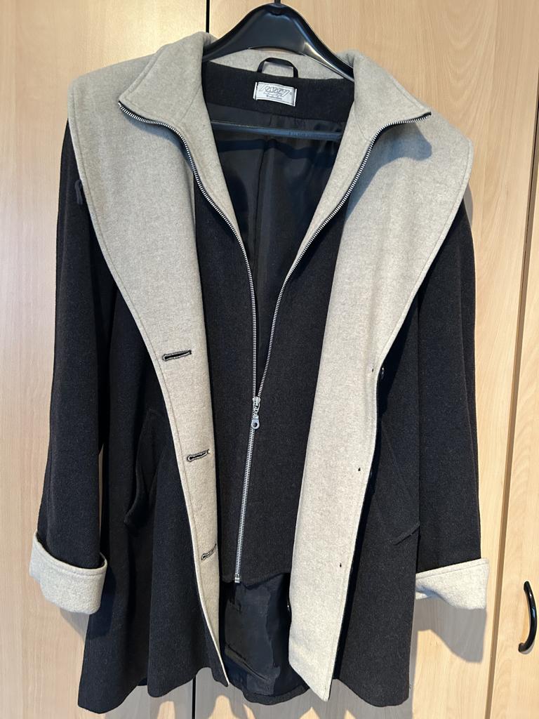 wollen winterjas vintage, Kleding | Dames, Jassen | Winter, Ophalen, Gedragen, Maat 38/40 (M), Grijs