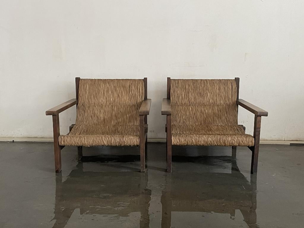 vintage rotan stoelen, Huis en Inrichting, Fauteuils, Vintage rustico brutalista primitivo, 75 tot 100 cm, Zo goed als nieuw, 75 tot 100 cm